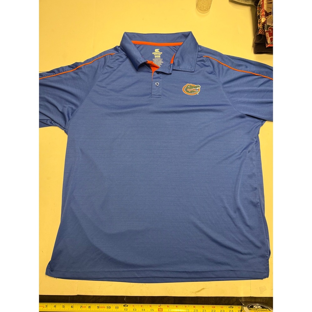 Colosseum Florida Gators Mens XXL Polo Shirt Blue Orange NCAA Football Florida